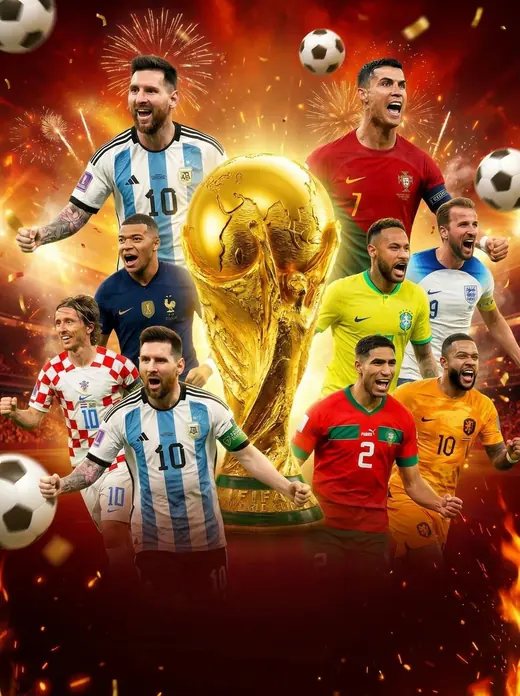 Football celebration poster